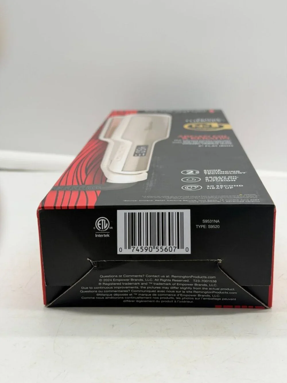 New Remington Shine Therapy 2 Inch Flat Iron Argan Oil Keratin